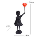 Little Girl With Balloon Art Sculpture Living Room Decorations Decoration Resin - Image 8