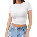 Womens Midriff-baring T-Shirt, Sassy Summer Pullover Top - Image 7
