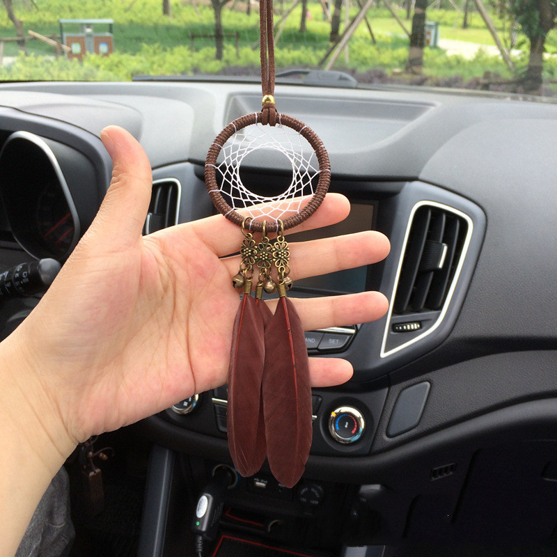 1177839239087.jpg Creative feather car pendant safety car accessories - Image 1
