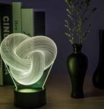 Twist Abstract 3D LED Night Light – Touch Colorful Acrylic Mood Lamp - Image 6