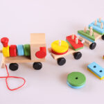 Wooden Train Tractor Puzzle Toy – 3-Piece Kids Educational Toy - Image 2