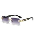Gradient Gradientless Frame Womens High-End Sunglasses - Image 3