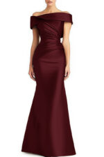 Evening Formal Dress Pleated Off-shoulder Elegant Maxi Dress Mother Of The Bride Dress - Image 2