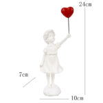 Little Girl With Balloon Art Sculpture Living Room Decorations Decoration Resin - Image 10