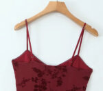 Retro Floral Mesh Slip Dress Women - Image 5