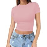 Womens Midriff-baring T-Shirt, Sassy Summer Pullover Top - Image 5