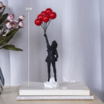 Little Girl With Balloon Art Sculpture Living Room Decorations Decoration Resin - Image 7
