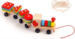 Wooden Train Tractor Puzzle Toy – 3-Piece Kids Educational Toy - Image 4