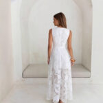New Womens Chiffon Burnout Dress - Image 2