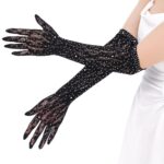 Leopard Lace Mesh Long Gloves – Elegant Party Wear Gloves - Image 5
