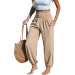 Women's Solid-Color Loose Beach Casual Ankle-Tied Pants - Image 6
