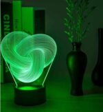 Twist Abstract 3D LED Night Light – Touch Colorful Acrylic Mood Lamp - Image 2