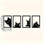 Black Cat Metal Wall Art Decoration Suit - Image 4