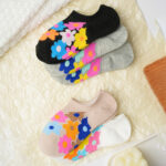 Vibrant Floral No-Show Socks – Women's Summer Sneaker Liners