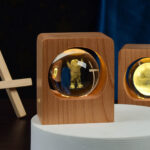 3D Crystal Ball LED Night Light – Elk & Jellyfish USB Dimmable Decor Lamp - Image 2