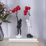 Little Girl With Balloon Art Sculpture Living Room Decorations Decoration Resin - Image 6