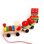 Wooden Train Tractor Puzzle Toy – 3-Piece Kids Educational Toy - Image 5