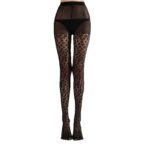 Retro Leopard Silk Jacquard Pantyhose - Image 3