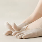 5 Pairs Women’s No-Show Split Toe Socks – Breathable Anti-Slip Summer Liners - Image 6