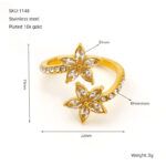 Horseshoe Ring Adjustable Opening Womens Ring - Image 5