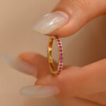 Multicolor Zircon-Inlaid Ring For Women - Image 7