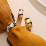Smooth Silk Scarf Clip Minimalist Ring For Women - Image 2
