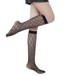 Calf Socks Women's Diamond Thin Leg Socks Summer Thin Socks Middle Socks - Image 2
