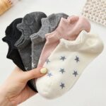 Star Print No-Show Socks – Cute Breathable Non-Slip Women’s Liners - Image 3