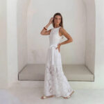 New Womens Chiffon Burnout Dress - Image 4