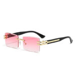 Gradient Gradientless Frame Womens High-End Sunglasses - Image 8