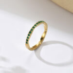 Multicolor Zircon-Inlaid Ring For Women
