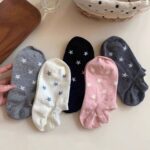 Star Print No-Show Socks – Cute Breathable Non-Slip Women’s Liners
