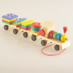 Wooden Train Tractor Puzzle Toy – 3-Piece Kids Educational Toy - Image 6