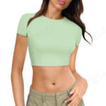 Womens Midriff-baring T-Shirt, Sassy Summer Pullover Top - Image 9