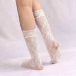 Lace Floral Mesh Mid-Calf Socks – Retro Breathable Women’s Socks - Image 5