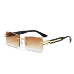 Gradient Gradientless Frame Womens High-End Sunglasses - Image 7