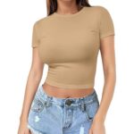 Womens Midriff-baring T-Shirt, Sassy Summer Pullover Top - Image 3