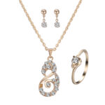 Heart Pendant Jewelry Set Rhinestone Jewellery - Image 7