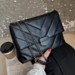 Embroidery Thread Small PU Leather Crossbody Bags for Women Trend Hand Bag Women's Branded Trending Shoulder Handbags - Image 2