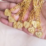 Initial Letter Anklet Gold Color Heart Pendant Foot Bracelets Women - Image 3