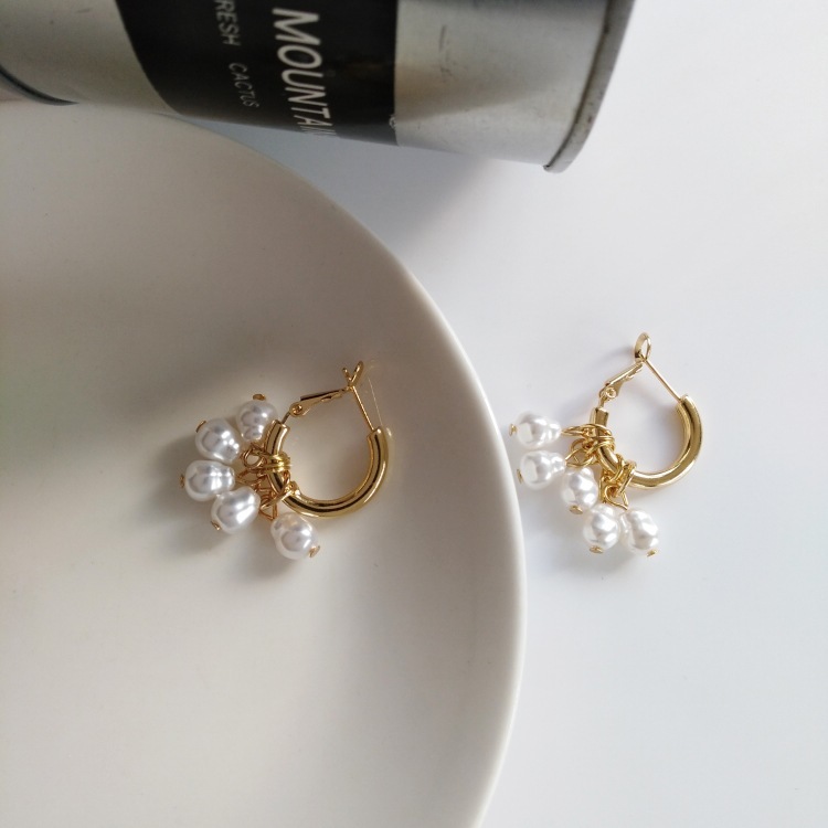 2733169416772.jpg Pearl tassel earrings simple earrings - Image 1