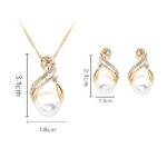 Ebay foreign trade explosion necklace, pearl necklace, earring set, Japanese and Korean popular evening necklace, bride photography accessories - Image 3