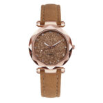 Casual Women Romantic Starry Sky Wrist Watch Leather Rhinestone Designer Ladies Clock - Image 8