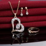 Heart Pendant Jewelry Set Rhinestone Jewellery - Image 5