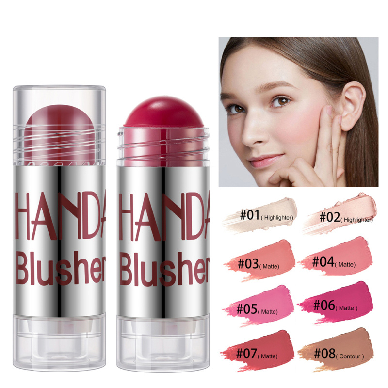 36b50162-5637-4d2e-b8ac-8303e46d29f0.jpg Cheek Blusher Shimmer Blush Stick Face Makeup Highlighter Bronzer Contour Cream Long-lasting Facial Make Up Cosmetics - Image 1