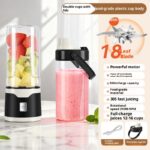 Multifunctional Rechargeable Electric USB Juicer Cup Double Cup Handheld Mixer Cup 500 ML Blending Juice Cup Outdoor - Image 10