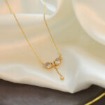 New Fashion Trending Cold Style Personalized Bow Sweet Geometry Necklace - Image 9