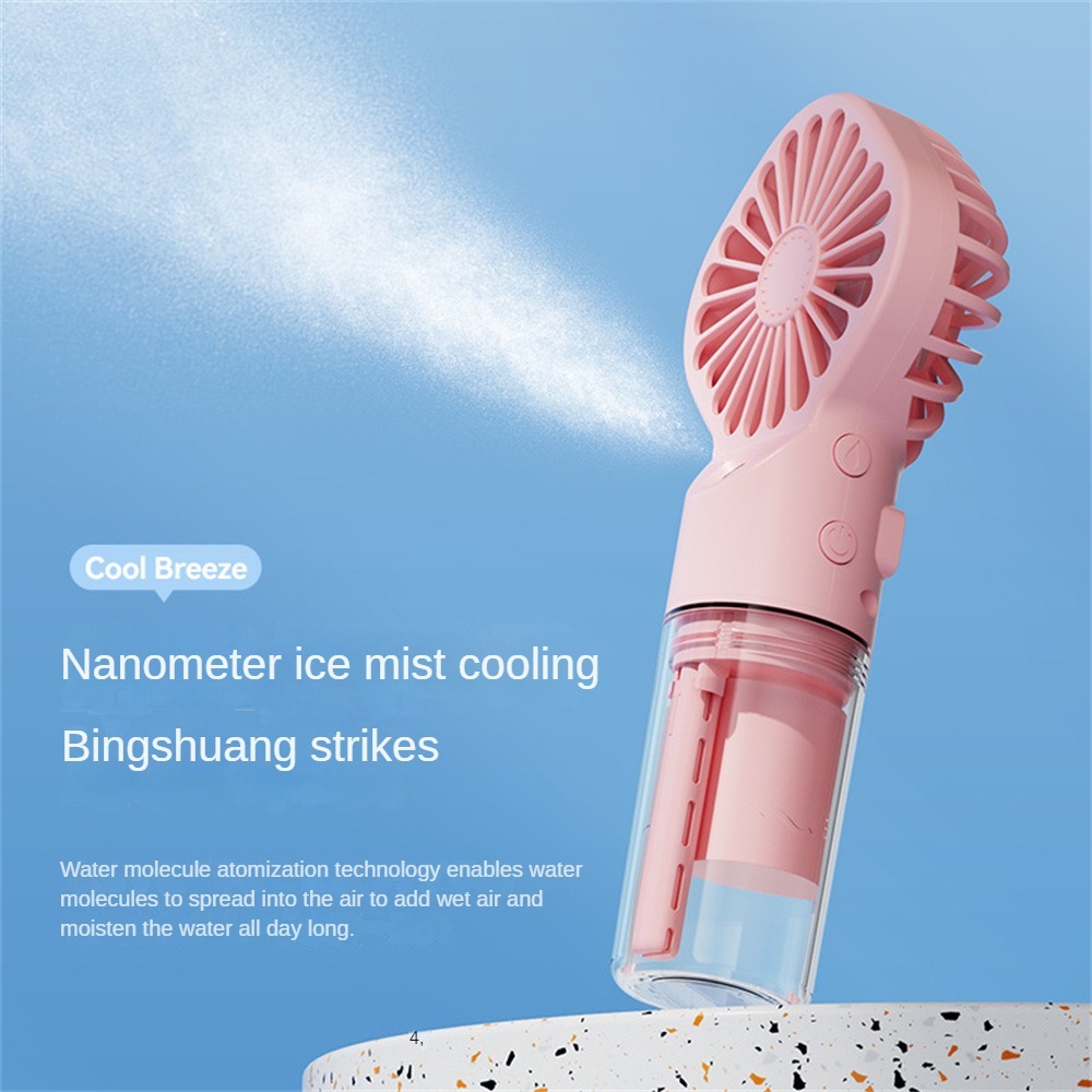 4858bc08-fcdb-47f8-9dfe-c1096686ad56.jpg Strong Power Spray Humidification Small Mist Fan Humidification Usb Charging Portable Fan Icy And Refreshing Fan Water Supplement - Image 1