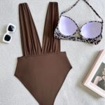 Two-Piece Swimsuit Women's Deep V-Neck Beach - Image 4