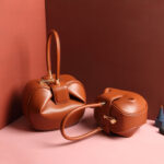 Leather handbags fashion dumplings handbag - Image 3
